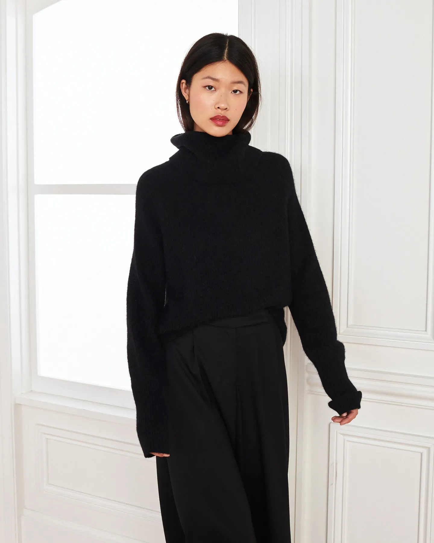 Baby Alpaca-Wool Turtleneck