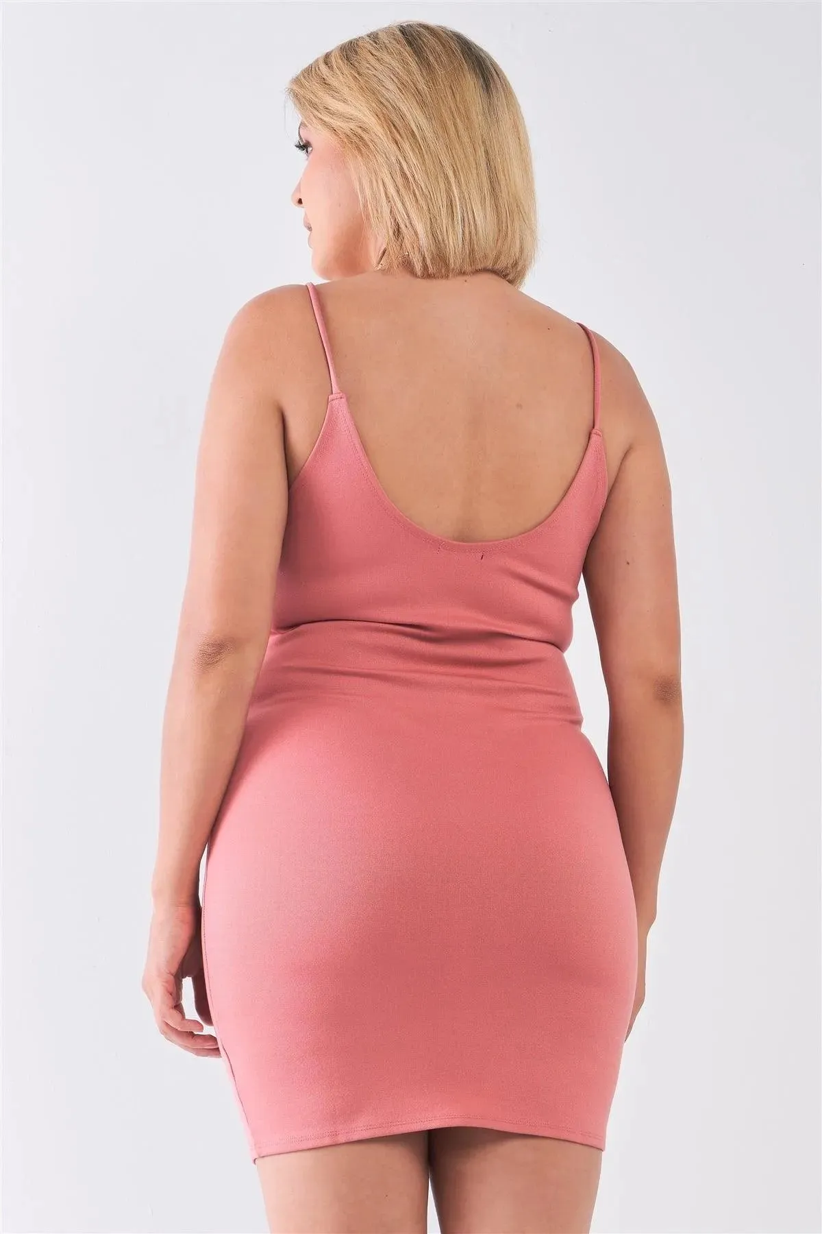 Plus Size Spaghetti Strap Bodycon Cami Mini Dress /2-2-2